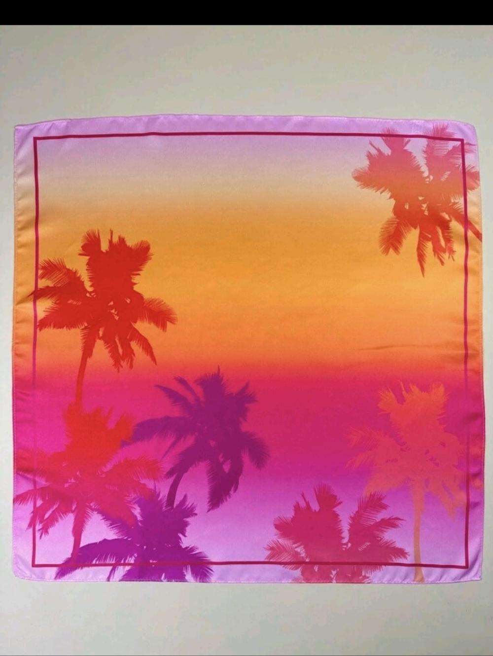 Palm Tree Tropical Print Beautiful Scarf/ Purse Scarf NEW